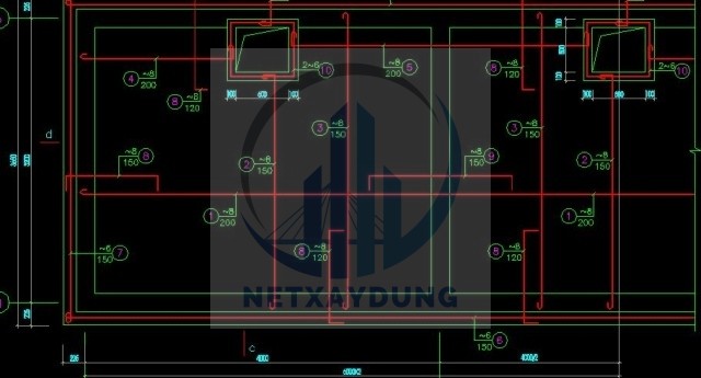 File thiết kế Bản vẽ bể nước 100m3 bằng Autocad